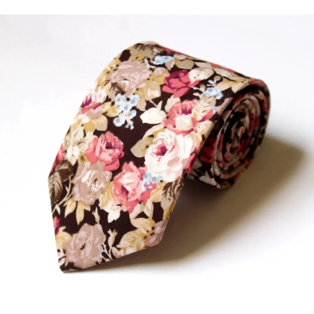 Floral cotton Men's Necktie Skinny 3 W‎ 58L